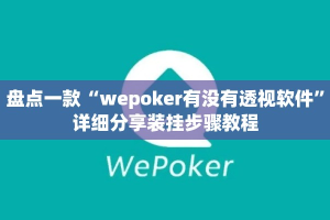 盘点一款“wepoker有没有透视软件”详细分享装挂步骤教程