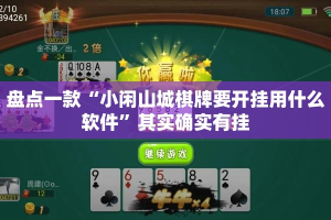 盘点一款“小闲山城棋牌要开挂用什么软件”其实确实有挂