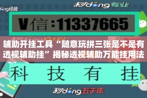辅助开挂工具“随意玩拼三张是不是有透视辅助挂”揭秘透视辅助万能挂用法