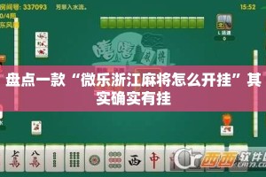 盘点一款“微乐浙江麻将怎么开挂”其实确实有挂