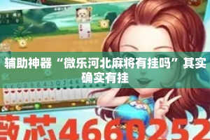 辅助神器“微乐河北麻将有挂吗”其实确实有挂