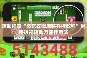 辅助神器“微乐安徽麻将开挂教程”揭秘透视辅助万能挂用法