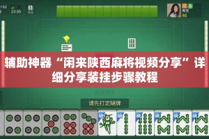 辅助神器“闲来陕西麻将视频分享”详细分享装挂步骤教程