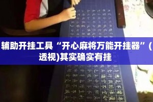 辅助开挂工具“开心麻将万能开挂器”(透视)其实确实有挂 