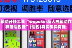 辅助开挂工具“wepoker私人局辅助作弊挂透视挂”(透视)其实确实有挂 
