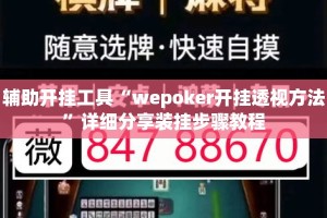 辅助开挂工具“wepoker开挂透视方法”详细分享装挂步骤教程