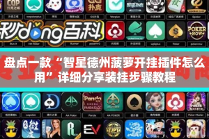 盘点一款“智星德州菠萝开挂插件怎么用”详细分享装挂步骤教程