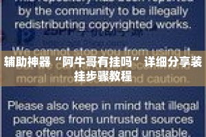 辅助神器“阿牛哥有挂吗”详细分享装挂步骤教程