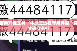 辅助开挂工具“牛魔王透视专用神器”其实确实有挂