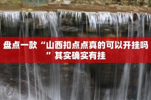 盘点一款“山西扣点点真的可以开挂吗”其实确实有挂