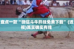 盘点一款“微信斗牛开挂免费下载”(透视)其实确实有挂 