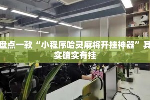 盘点一款“小程序哈灵麻将开挂神器”其实确实有挂