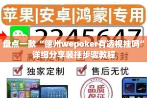 盘点一款“德州wepoker有透视挂吗”详细分享装挂步骤教程