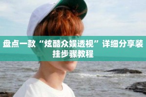盘点一款“炫酷众娱透视”详细分享装挂步骤教程