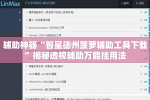 辅助神器“智星德州菠萝辅助工具下载”揭秘透视辅助万能挂用法