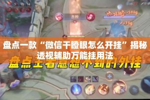 盘点一款“微信干瞪眼怎么开挂”揭秘透视辅助万能挂用法