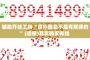 辅助开挂工具“德扑圈是不是有规律的”(透视)其实确实有挂 