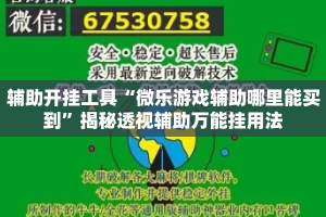 辅助开挂工具“微乐游戏辅助哪里能买到”揭秘透视辅助万能挂用法