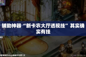 辅助神器“新卡农大厅透视挂”其实确实有挂