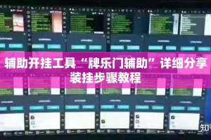 辅助开挂工具“牌乐门辅助”详细分享装挂步骤教程