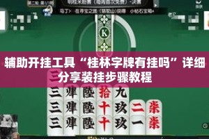 辅助开挂工具“桂林字牌有挂吗”详细分享装挂步骤教程