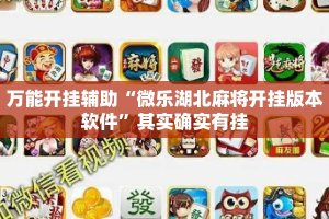 万能开挂辅助“微乐湖北麻将开挂版本软件”其实确实有挂
