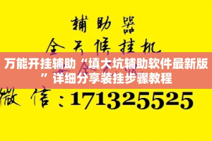 万能开挂辅助“填大坑辅助软件最新版”详细分享装挂步骤教程
