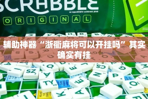 辅助神器“浙衢麻将可以开挂吗”其实确实有挂