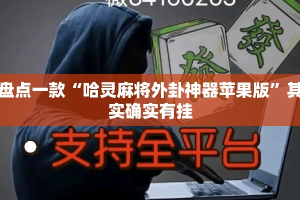 盘点一款“哈灵麻将外卦神器苹果版”其实确实有挂