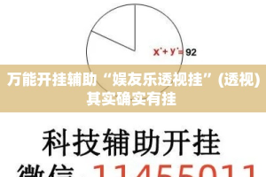 万能开挂辅助“娱友乐透视挂”(透视)其实确实有挂 