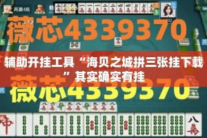 辅助开挂工具“海贝之城拼三张挂下载”其实确实有挂