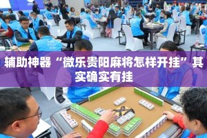 辅助神器“微乐贵阳麻将怎样开挂”其实确实有挂