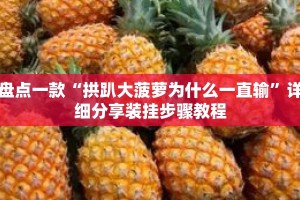 盘点一款“拱趴大菠萝为什么一直输”详细分享装挂步骤教程
