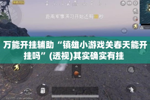 万能开挂辅助“镇雄小游戏关春天能开挂吗”(透视)其实确实有挂 