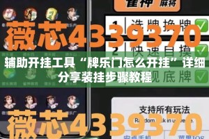 辅助开挂工具“牌乐门怎么开挂”详细分享装挂步骤教程