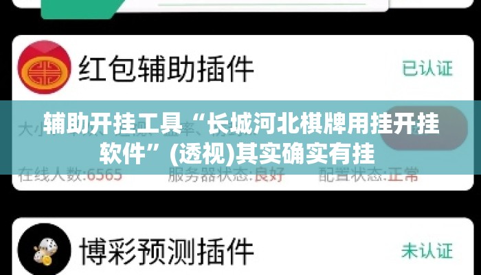 辅助开挂工具“长城河北棋牌用挂开挂软件”(透视)其实确实有挂 