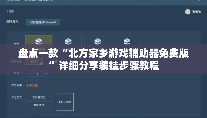 盘点一款“北方家乡游戏辅助器免费版”详细分享装挂步骤教程