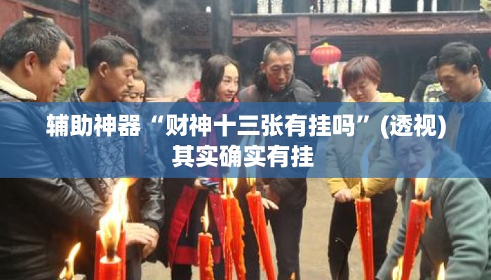辅助神器“财神十三张有挂吗	”(透视)其实确实有挂 