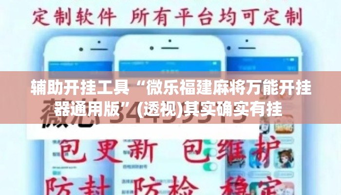 辅助开挂工具“微乐福建麻将万能开挂器通用版”(透视)其实确实有挂 
