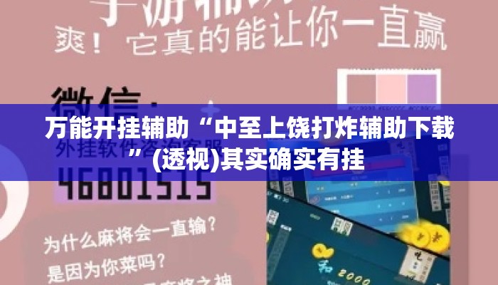 万能开挂辅助“中至上饶打炸辅助下载	”(透视)其实确实有挂 