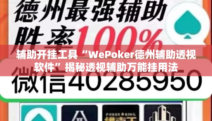 辅助开挂工具“WePoker德州辅助透视软件	”揭秘透视辅助万能挂用法