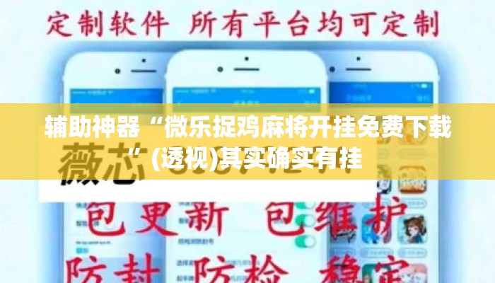 辅助神器“微乐捉鸡麻将开挂免费下载”(透视)其实确实有挂 