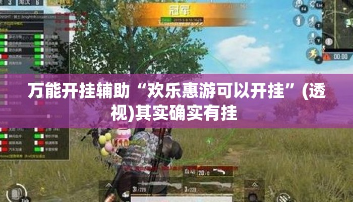 万能开挂辅助“欢乐惠游可以开挂”(透视)其实确实有挂 