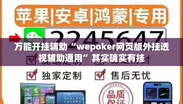 万能开挂辅助“wepoker网页版外挂透视辅助通用”其实确实有挂