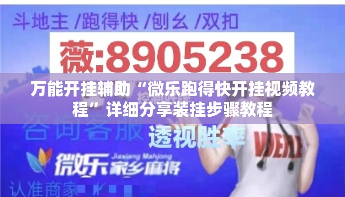 万能开挂辅助“微乐跑得快开挂视频教程”详细分享装挂步骤教程