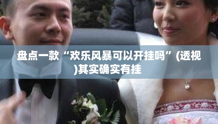 盘点一款“欢乐风暴可以开挂吗	”(透视)其实确实有挂 