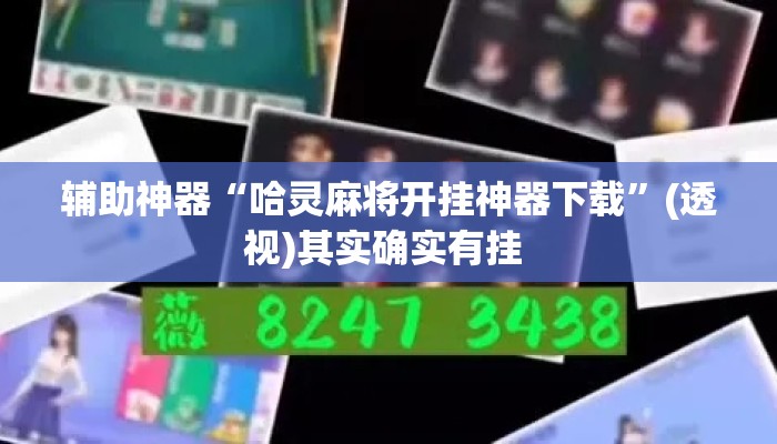 辅助神器“哈灵麻将开挂神器下载”(透视)其实确实有挂 