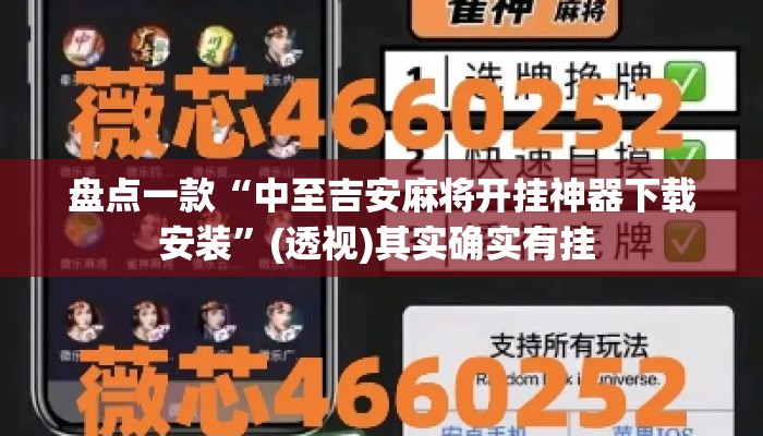 盘点一款“中至吉安麻将开挂神器下载安装”(透视)其实确实有挂 