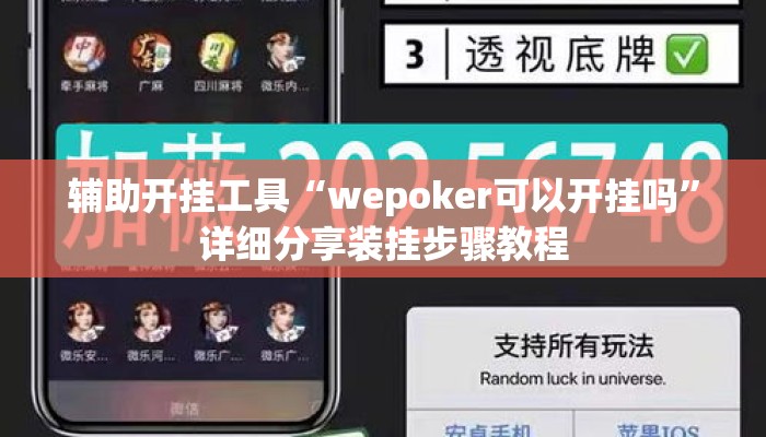 辅助开挂工具“wepoker可以开挂吗”详细分享装挂步骤教程