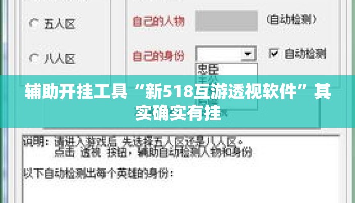 辅助开挂工具“新518互游透视软件”其实确实有挂